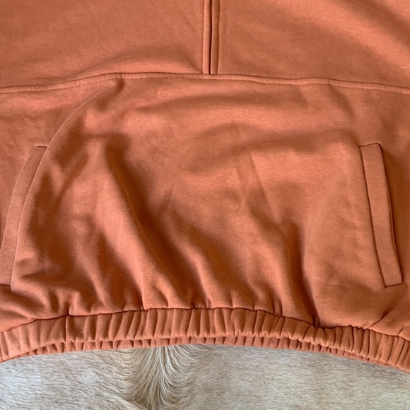 LBLC THE LABEL “Joey Zipper Hoodie” Terracotta ORANGE Pullover Sweatshirt - Picture 6 of 7